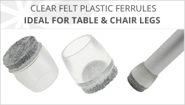 CLEAR FELT PLASTIC CHAIR FERRULES